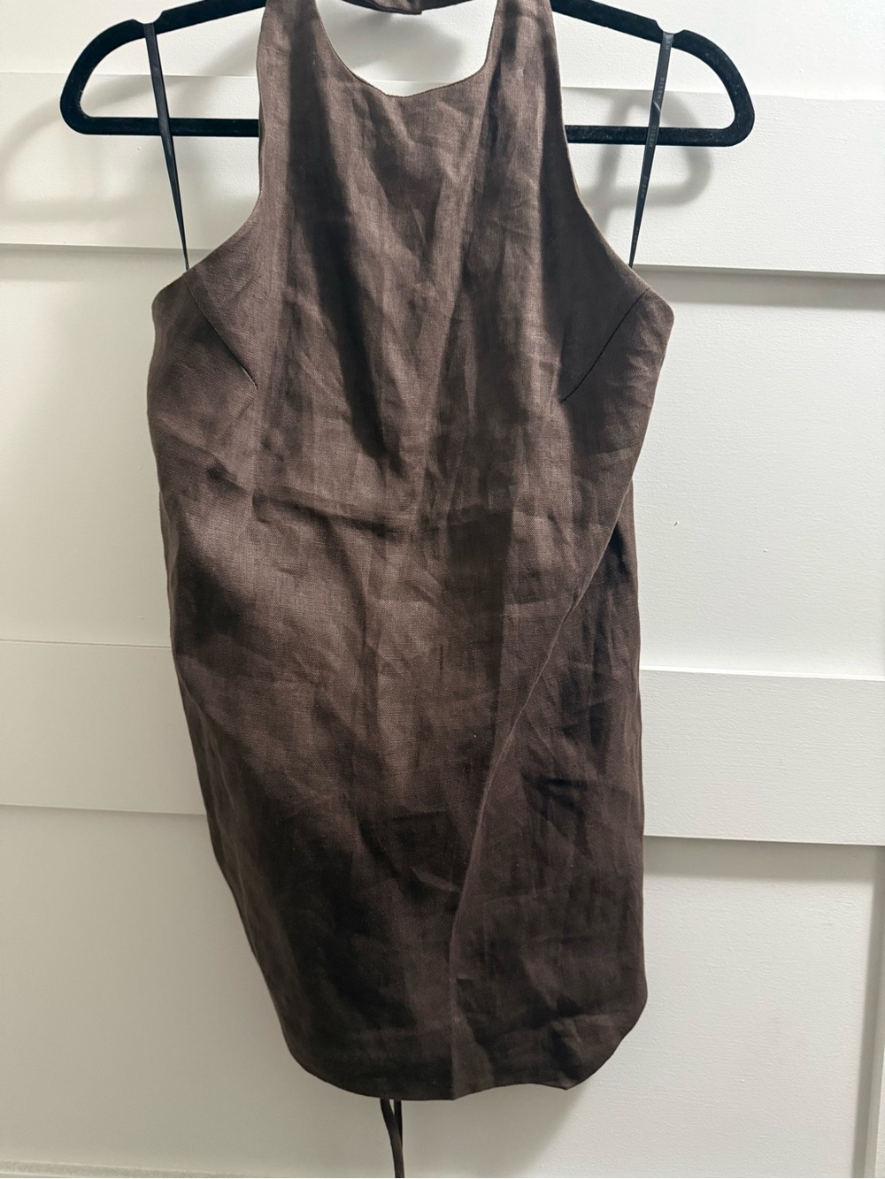 DISSH Brown Sleeveless Mini Sheath Dress